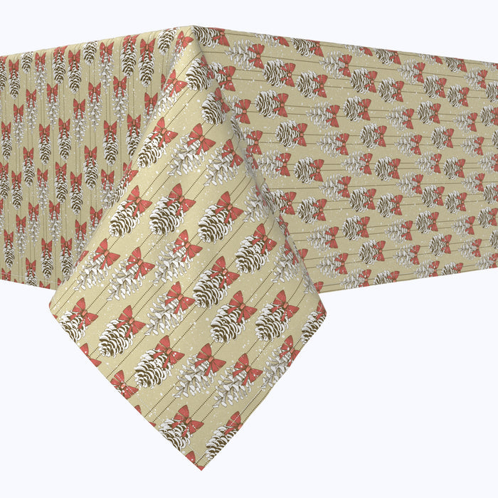 Pine Cones with Bows Rectangles