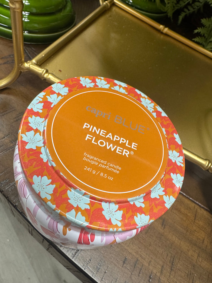 Pineapple Flower Travel tin