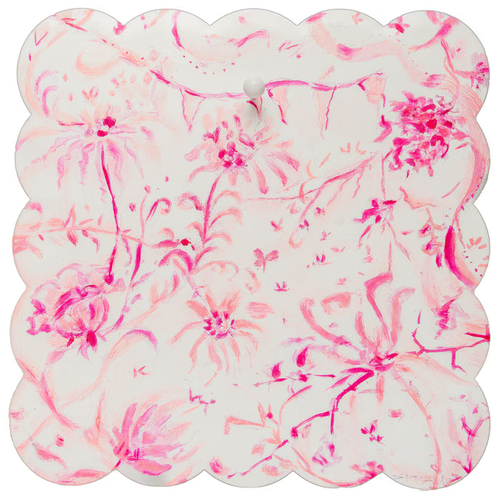 Pink chinoiserie scalloped display board