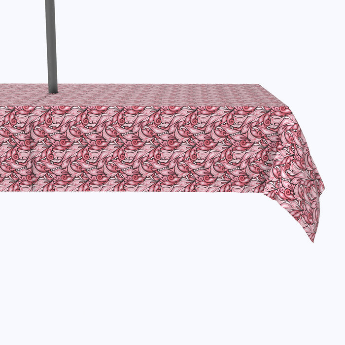Pink Floral Motifs Outdoor Rectangles