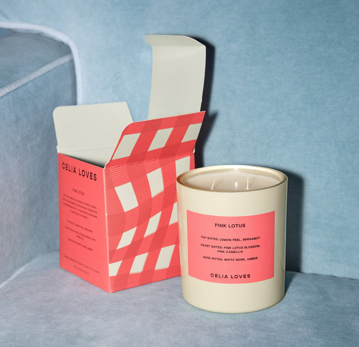 Pink Lotus Candle