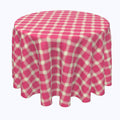 Pink & Yellow Checkered Plaid Rounds