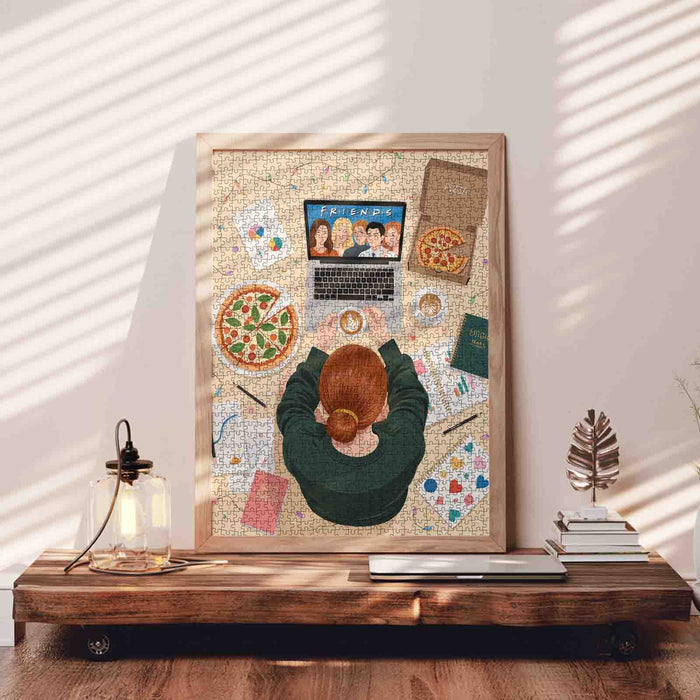 Pizza and Friends Night Jigsaw Puzzle