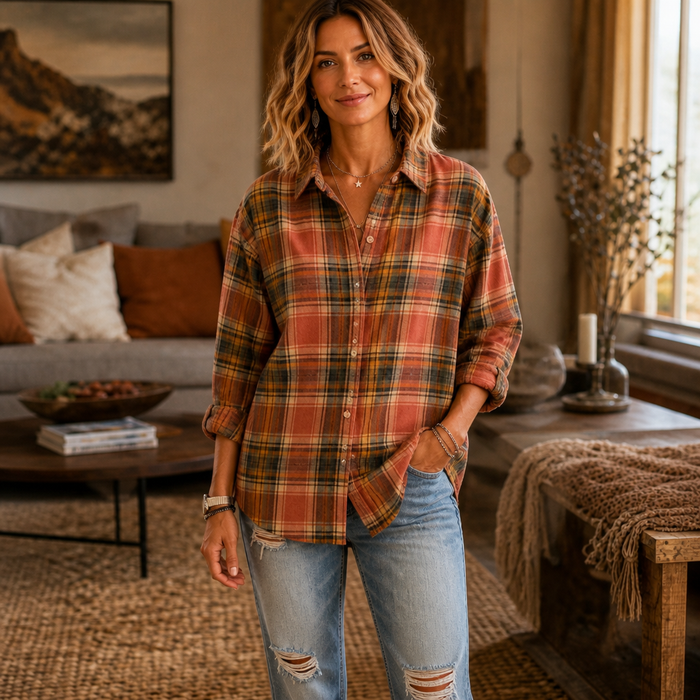 Rust Plaid / S