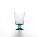 Plisse Water Goblets, Aquamarine/Blue.