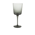 Plisse Wine Glass, Piombo/Smoke