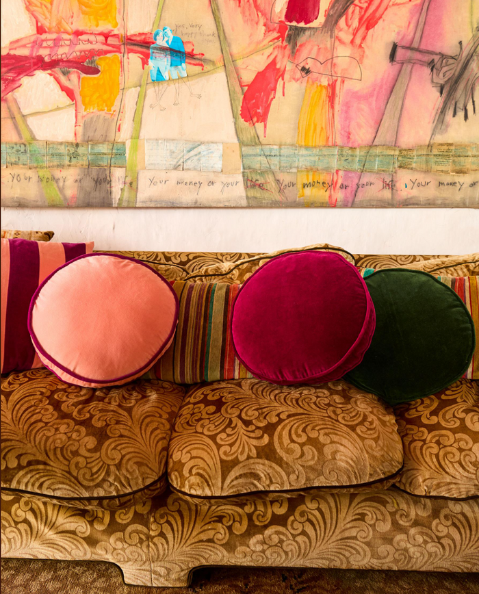 Plum Jam Velvet Pea Cushion
