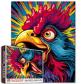 Pop Art Rooster Jigsaw Puzzle