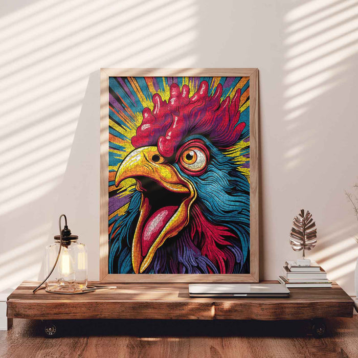 Pop Art Rooster Jigsaw Puzzle