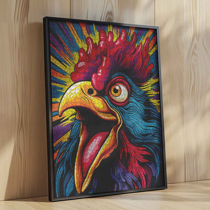 Pop Art Rooster Jigsaw Puzzle