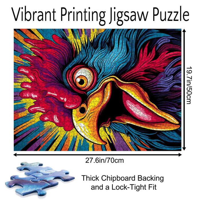 Pop Art Rooster Jigsaw Puzzle