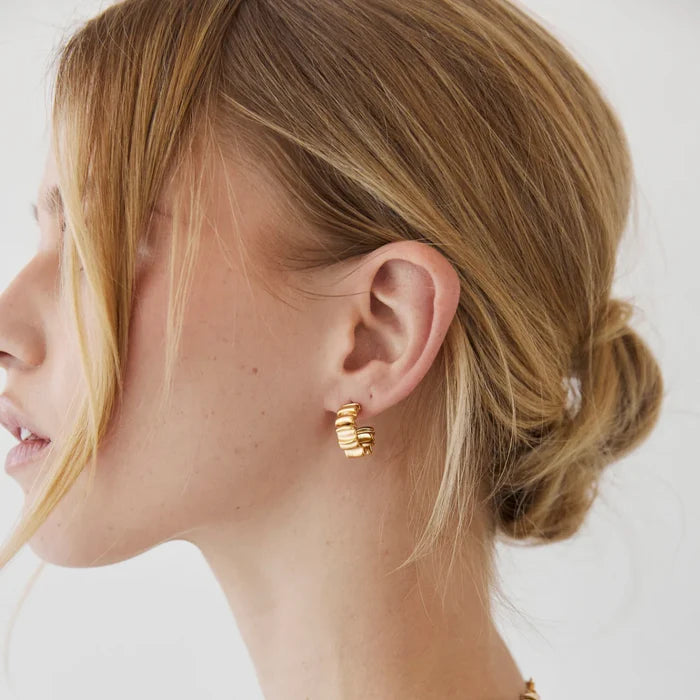 Poppy Wrinkle Earrings - Gold
