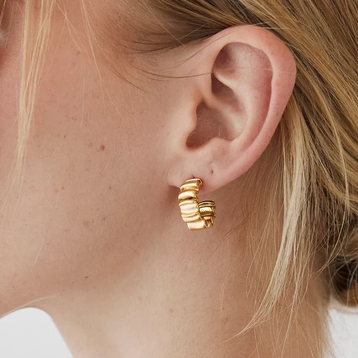 Poppy Wrinkle Earrings - Gold