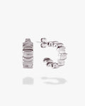 Poppy Wrinkle Earrings - Silver