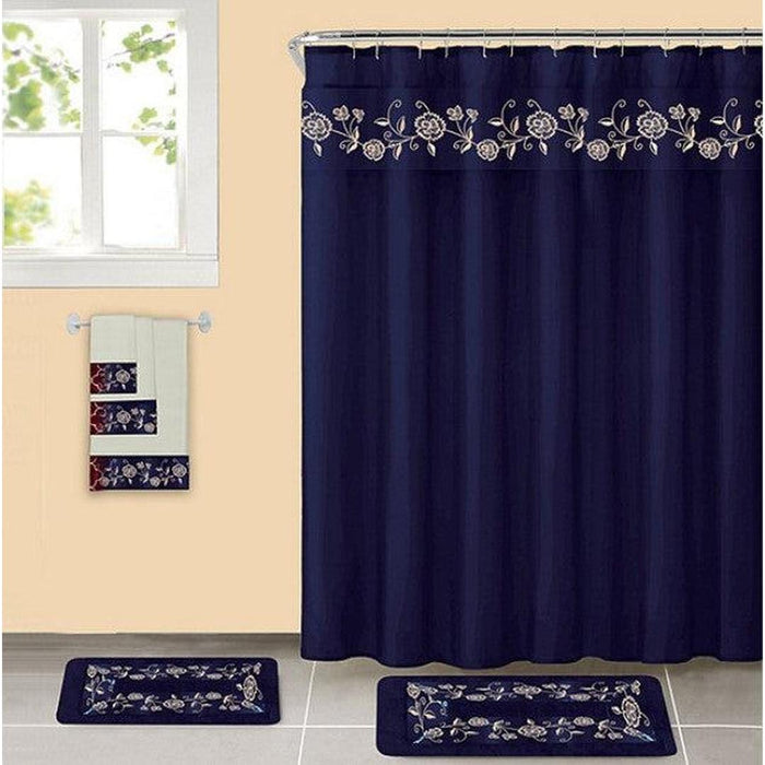 Popular Bath Vera 18-Pc. Shower Set - Navy