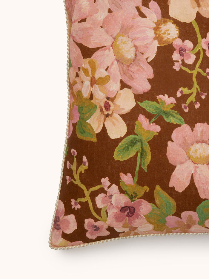Prairie Cocoa 60cm Cushion styled living room
