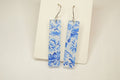 Preppy Earrings, Blue + White Chinoiserie Earrings, Acrylic