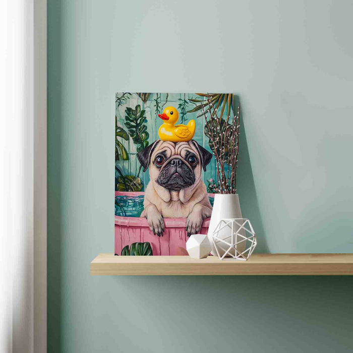 Pug Bathtime Moment Paint by Numbers