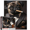 Pug in Tuxedo with Cigar Jigsaw Puzzle