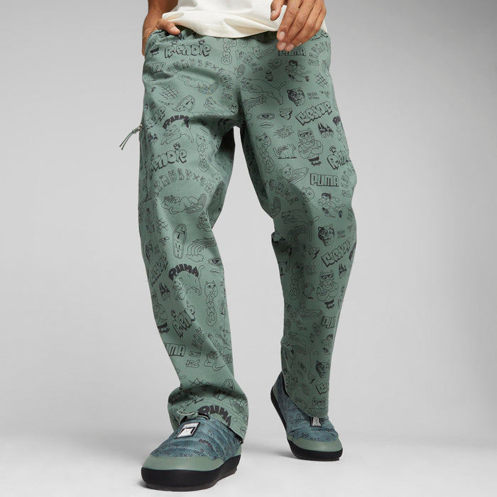 RIPNDIP PUMA X RIPNDIP AOP Twill Pants (Eucalyptus)