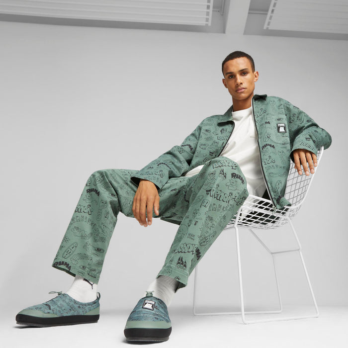 RIPNDIP PUMA X RIPNDIP AOP Twill Pants (Eucalyptus)