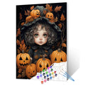 Pumpkin Spirit Girl Paint by Numbers