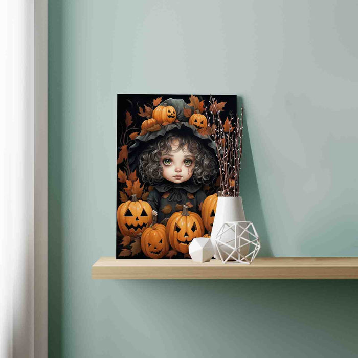Pumpkin Spirit Girl Paint by Numbers
