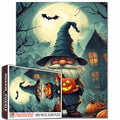Pumpkin Wizard in Moonlight Jigsaw Puzzle