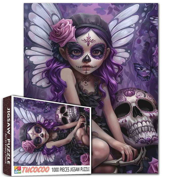 Purple Fairy Skeleton Jigsaw Puzzle