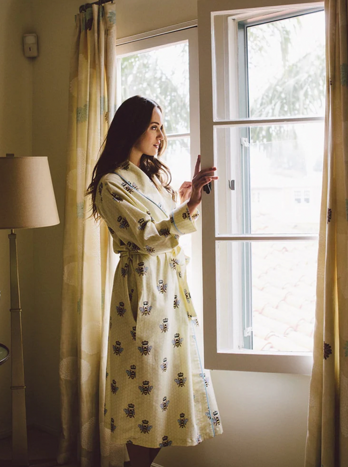 Queen Bee Honey Flannel Robe