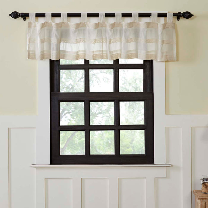 Quinn Creme Tab Top Valance 16x72