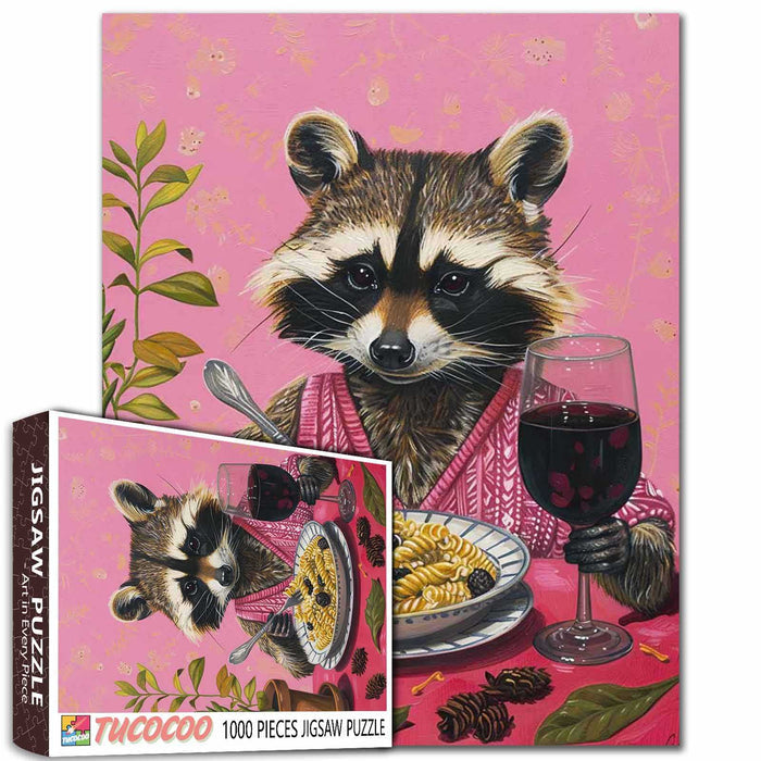 Raccoon Dinner Jigsaw Puzzle