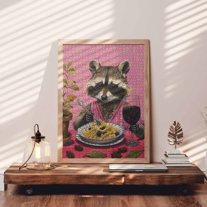 Raccoon Dinner Jigsaw Puzzle