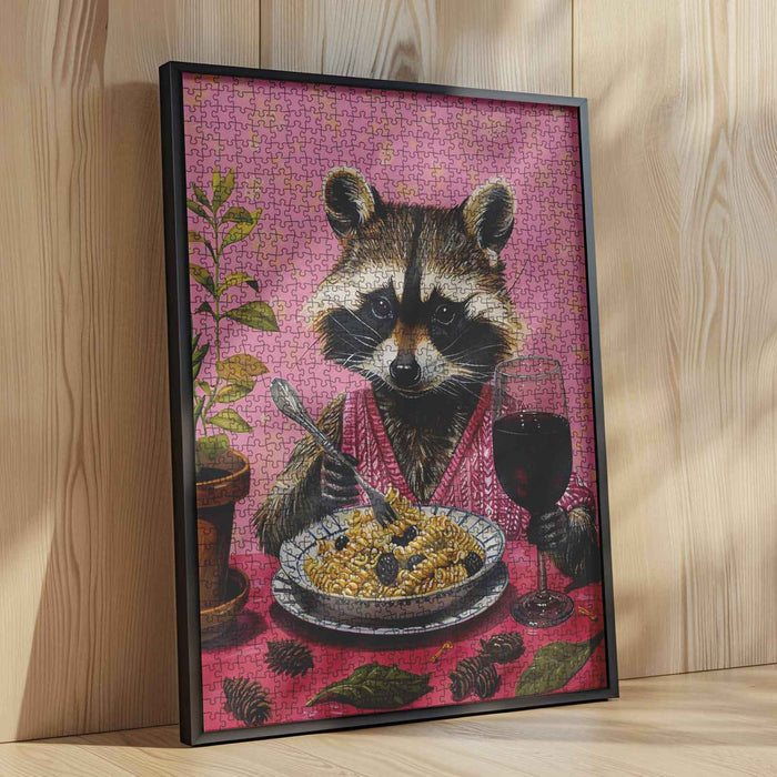 Raccoon Dinner Jigsaw Puzzle