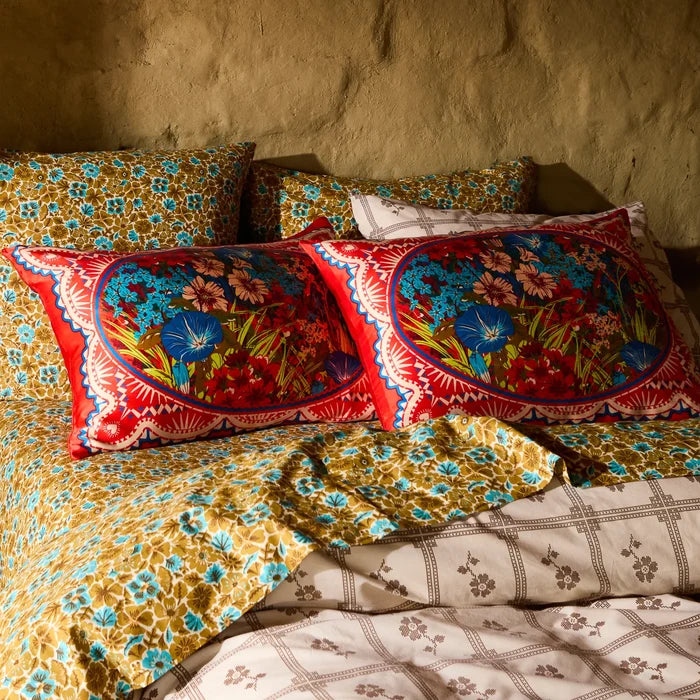 Ramona Silk Pillowcase - Poppy
