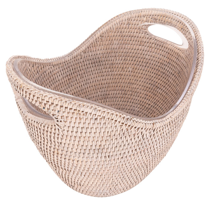 Rattan Champagne Bucket with Acrylic Insert – Ice Cooler