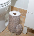 Rattan Double Toilet Roll Holder