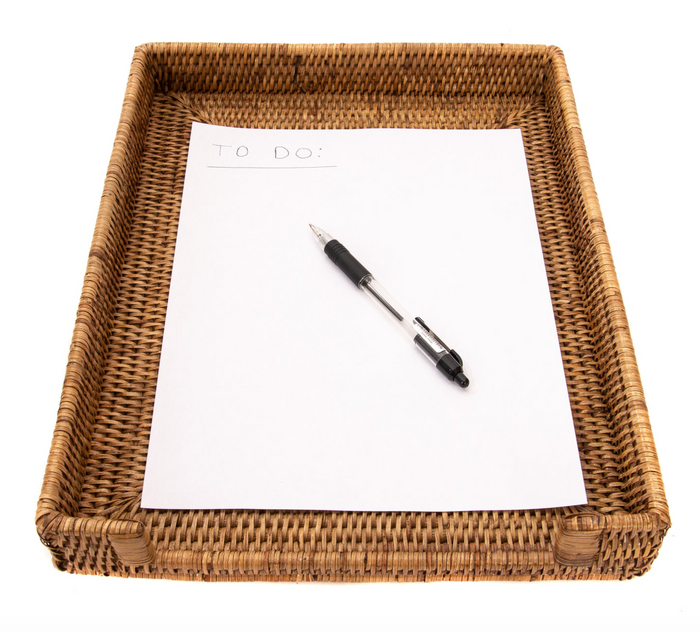 Rattan Office Paper Tray