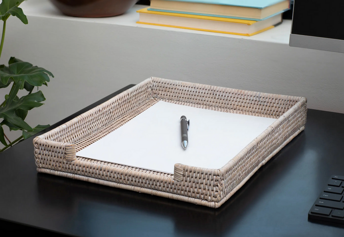 Rattan Office Paper Tray