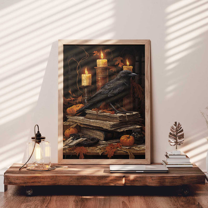 Raven and Candlelight Jigsaw Puzzle