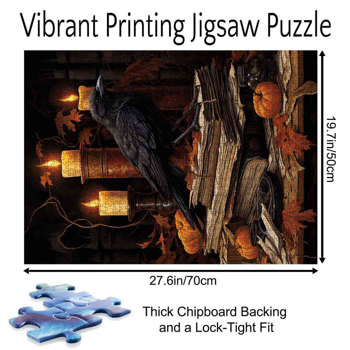 Raven and Candlelight Jigsaw Puzzle