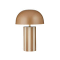 Raya Metal Lamp - Brown and Ivory