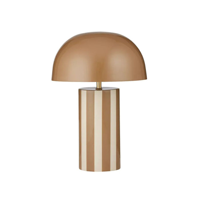 Raya Metal Lamp - Brown and Ivory