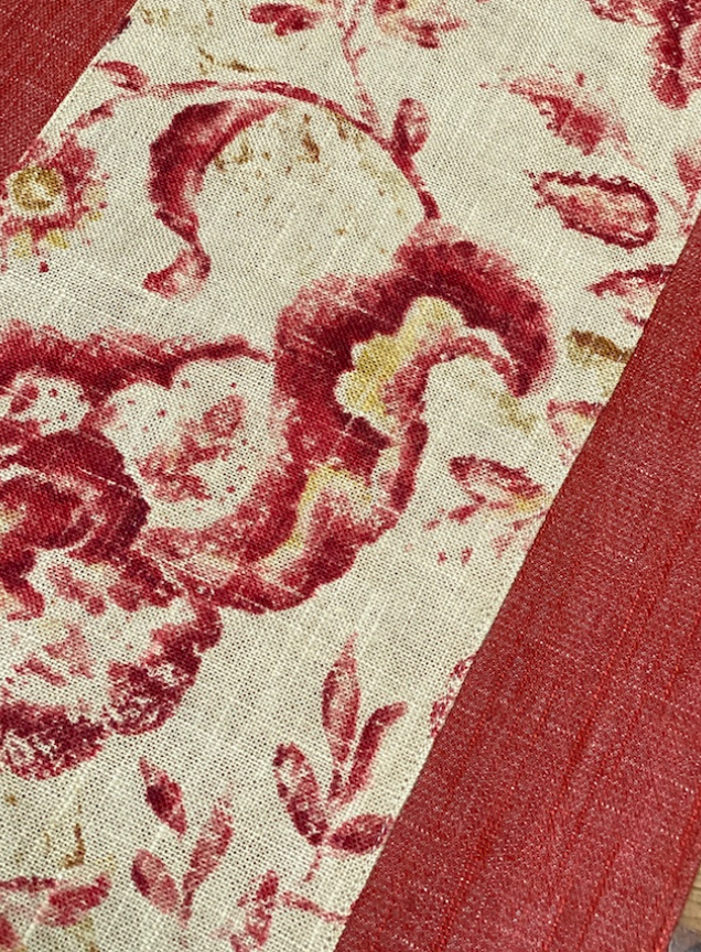 Red Denim runner 36"x12"