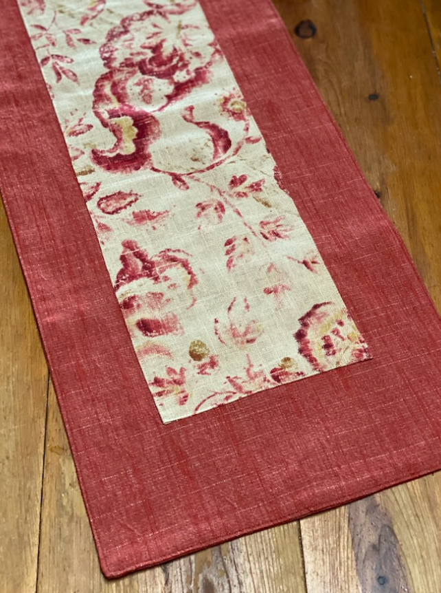 Red Denim runner 36"x12"