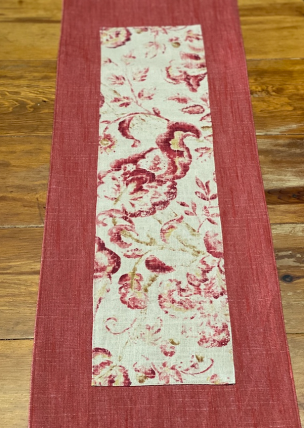Red Denim runner 36"x12"