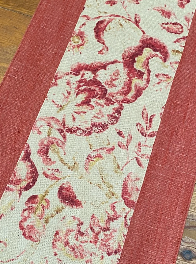 Red Denim runner 36"x12"