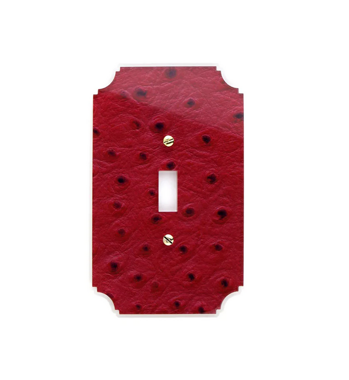 Red  Ostrich Switch Plate