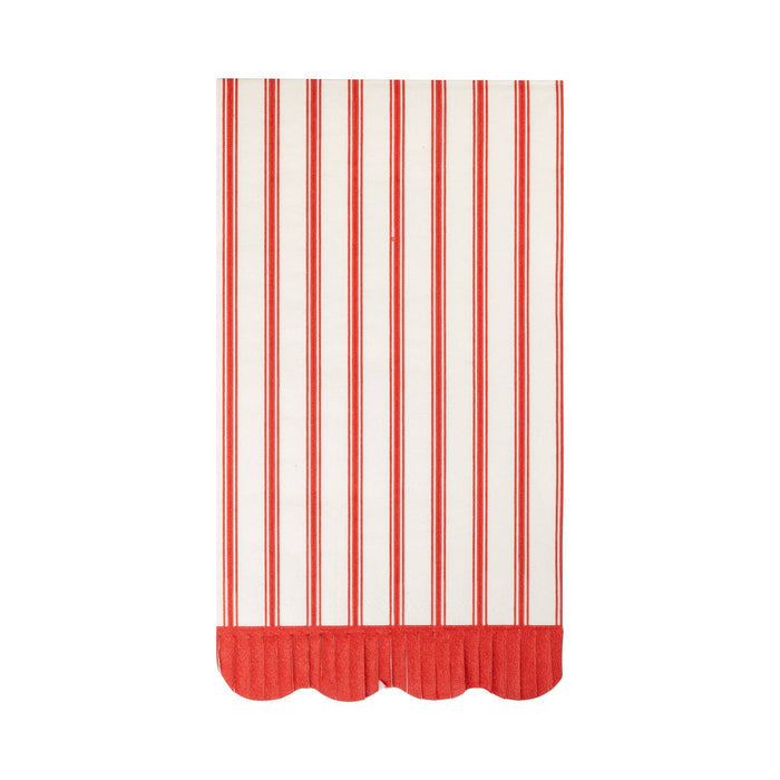 Red Striped Paper Dinner Napkin