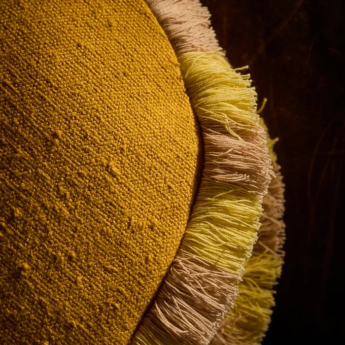 Reese Round Cushion - Ochre